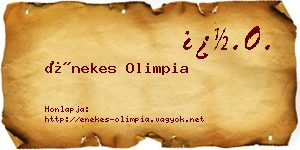 Énekes Olimpia névjegykártya
